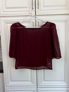 Chiffon by American Apparel ladies sheer crop top